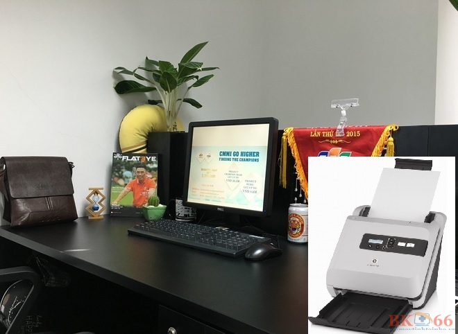 Không gian văn phòng khi có máy scan Hp 5000 cũ